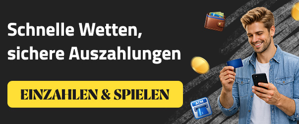 Mann mit Smartphone und Bankkarte bei sicheren Auszahlungen